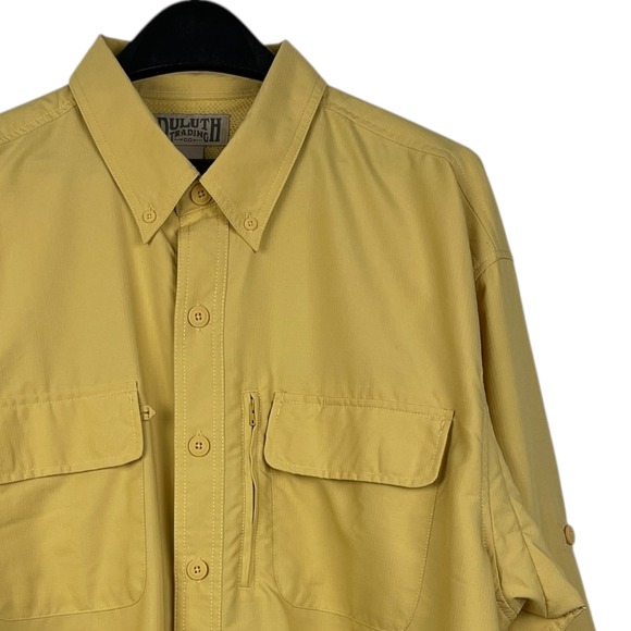 Duluth Trading Co. Button Down Shirt Vented Fishing Hiking Coolplus XLT Tall - Picture 1 of 10